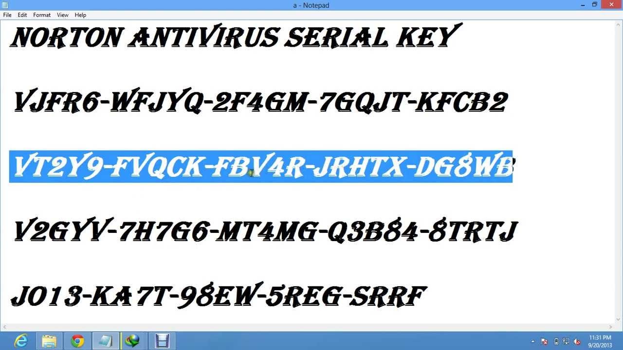 Norton product key generator password